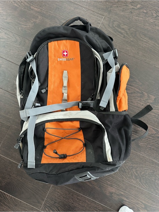 SwissGear | Bags | Swissgear Black And Orange Mens Backpack With Gray ...